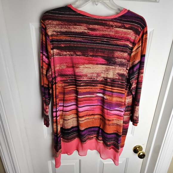 LOGO Women Multicolor Tunic Size Large - Picture 2 of 11